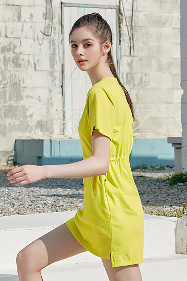 XEXYMIX Cotton Touch String Dress_Shine Lime - hanfancosmetics Australia