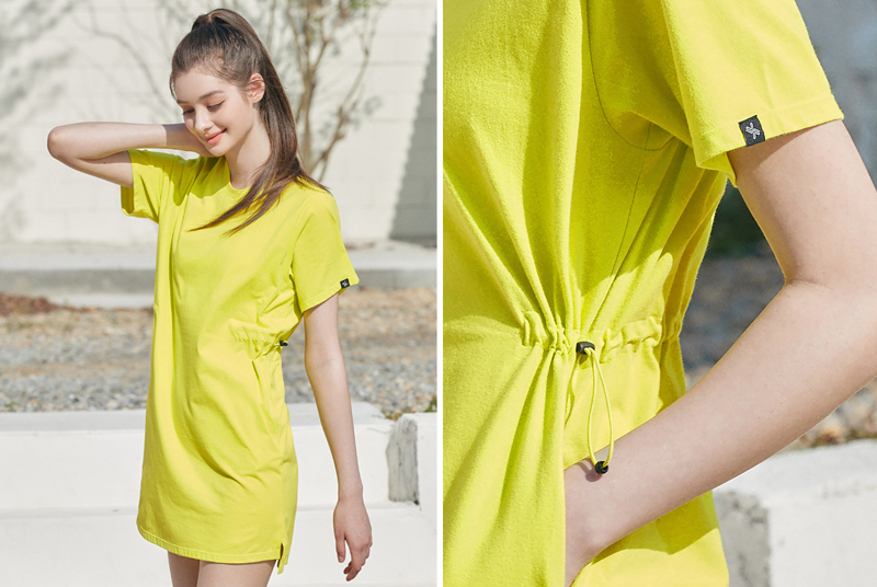XEXYMIX Cotton Touch String Dress_Shine Lime - hanfancosmetics Australia